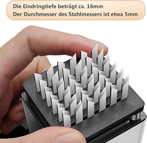 Lixiin Attendrisseur à Viande Professionnel, Meat Mallet Hammer Attendrisseur de Viande Double Face en Acier INOX, Marteau a Steak avec Poignée en Antidérapante - Nail Gallerys