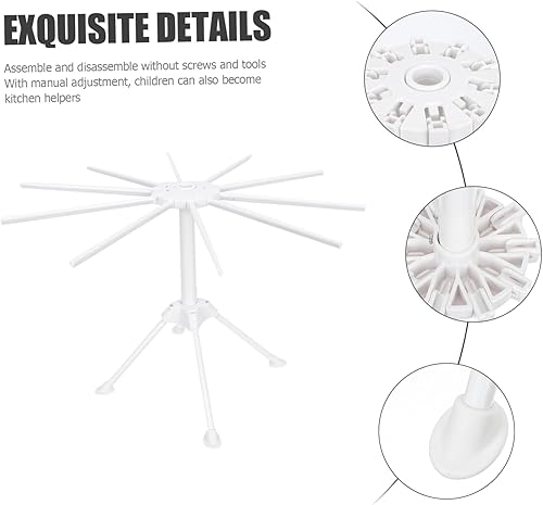 Cabilock Étendoir Support Suspendu pour Nouilles Suspension De Nouilles Fraîches Support à Nouilles Amovible Support De Séchoir à Spaghetti Pliable Pâtes Cintre Blanche Italie Ménage Abdos - Nail Gallerys