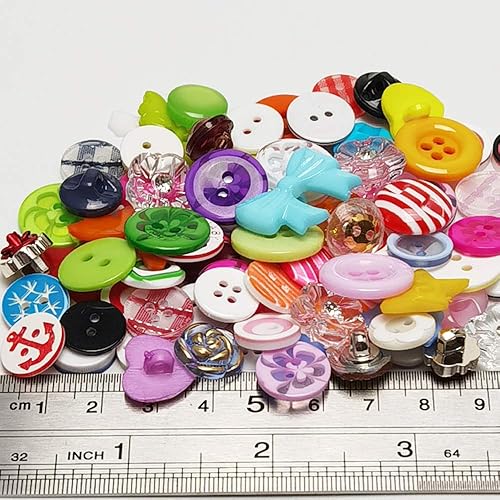 Chenkou Craft Lot de 100 boutons en plastique pour couture - Nail Gallerys