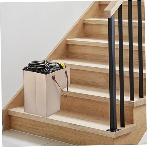 LAANCOO Panier d'escalier, Panier d'escalier à Forme en L, Panier d'escalier en Feutre Panier en Cuir, Panier à Pas Pliable, paniers d'escalier pour escaliers en Moquette, 16.5x16.5x9.8 - Nail Gallerys
