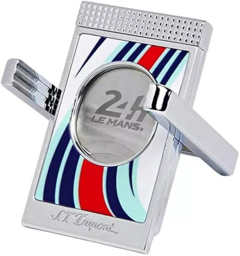S.T. Dupont Coupe-cigares 003488 - Avec support à cigares intégré - Série Le Mans - Blanc/bleu/rouge - Coupe 23 mm - Nail Gallerys
