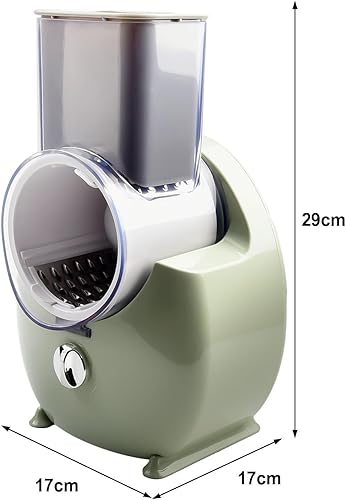 Trancheuse à légumes électrique rotative 3 en 1 - Coupe légumes - Hachoir à légumes - Râpe déchiquetée sans effort (vert) - Nail Gallerys