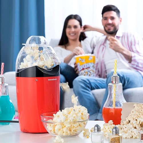InnovaGoods® Popcot Machine à popcorn à air chaud, préparez des popcorns de maïs de manière saine et rapide, avec fonction d'air chaud, design compact et portable, idéal pour la maison et le cinéma. - Nail Gallerys