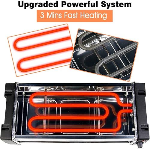 Raclette 2 Personnes Appareil a Raclette Mini Gril avec 3 Poêlons et 3 Spatules en Bois, Revêtement Anti-adhésif, Température Réglable, Facile à Nettoyer - 700W - Nail Gallerys