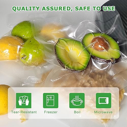 Anysea Sac Sous Vide Alimentaire 3 Rouleaux：20x1/28x2/x500 cm Rouleau Sous Vide Alimentaire sans BPA, Film sous vide alimentaire Gaufré pour la Cuisson Sous Vide et Machine Sous Vide Alimentaire - Nail Gallerys