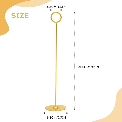 Urban Deco Lot de 16 Porte-numéros de Table pour Cartes de Mariage pour Restaurant, Mariage, banquets Porte-Cartes doré de 30,5 cm. - Nail Gallerys