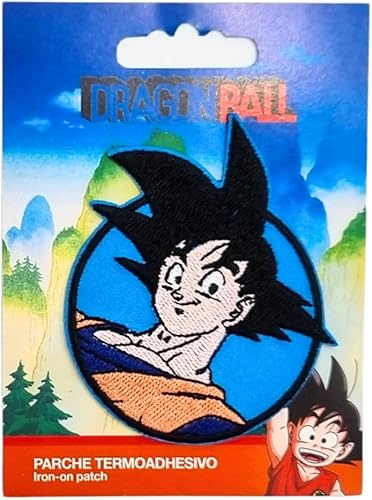 Comercial Mercera, Patch Thermocollant, Dragon Ball Z, Figurine Goku, Ecusson Thermocollant Idéal pour les Casquettes, les Vestes, les T-Shirts ou les Cartables. 100% Polyester, 6x8 Centimètres. - Nail Gallerys