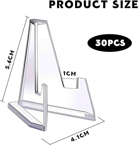 SRTSTR 30 Pièces Mini Chevalets Transparents Petit Chevalet Plastique Support Piece de Monnaie Présentoirs Chevalets de Monnaie pour Médailles, Images - Nail Gallerys