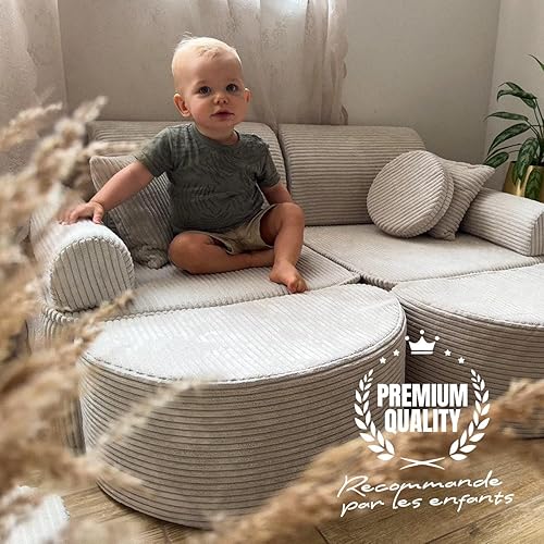 MEOWBABY Canapé Enfant Convertible - Mini Canapé Modulable et Chauffeuse Enfant Pliable pour Chambre - Canape Enfant Dépliant et Confortable, Aesthetic, Turquoise - Nail Gallerys