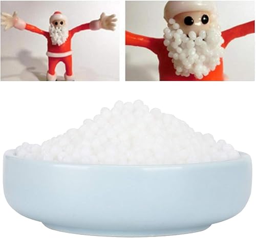 Granulés thermoplastiques en plastique malléable qui se ramollit à la chaleur pour les travaux manuels faits à la main, 500 g de perles thermiques (blanches) pour la modélisation DIY - Nail Gallerys