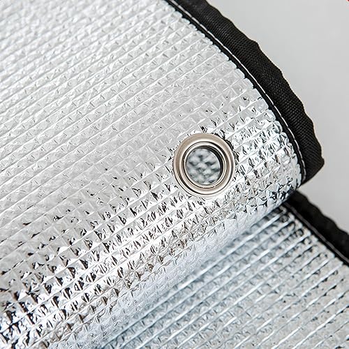 Films Fenêtres Réfléchissant,Film De Protection Solaire pour Fenêtres Portes,Film D'isolation en Aluminium De 8mm,Film Teinté Anti-éblouissement,Autocollants pour Fenêtres,WxH-50x80cm/20x31in - Nail Gallerys