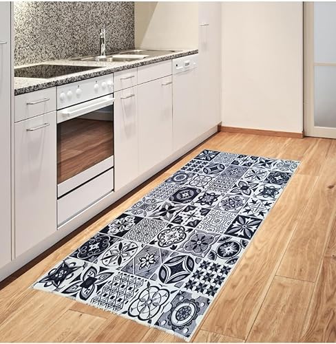 Mani Textile Tapis de Cuisine Carreaux de Ciment - Nail Gallerys