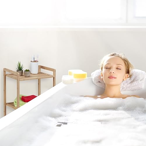 Relaxdays Étagère en Bambou, HxLxP : 70 x 40 x 30 cm, sur Pieds, avec 3 Niveaux, Salle de Bain, Cuisine séjour, Nature - Nail Gallerys