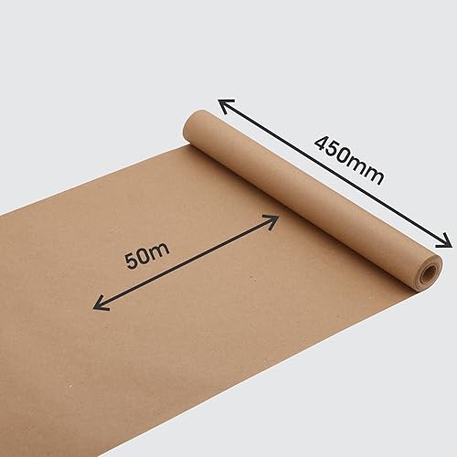 RelianceUK Rouleau de papier kraft marron - 90 g/m² (750 mm x 30 m) | Rouleau de papier cadeau recyclable - Très résistant et rustique pour emballage, emballage cadeau, expédition, emballage, art, - Nail Gallerys