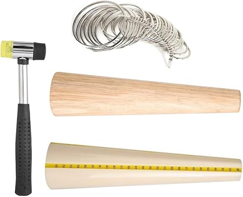 Fegtrtyoa Ensemble D'Outils de Fabrication de, Mandrin Pratique, Calibreur de Bracelet, Marteau de Mesure pour la Réparation et Le Traitement - Nail Gallerys