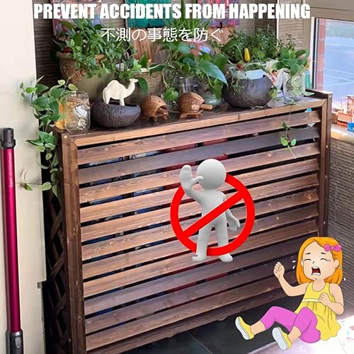 Cache Climatiseur Extérieur pour Pompe À Chaleur, Couverture De Climatiseur Bois Massif Extérieur, Housse Extérieure De Climatiseur Protection, Support De Fleur Climatiseur en Bois, Anti-poussière (S - Nail Gallerys