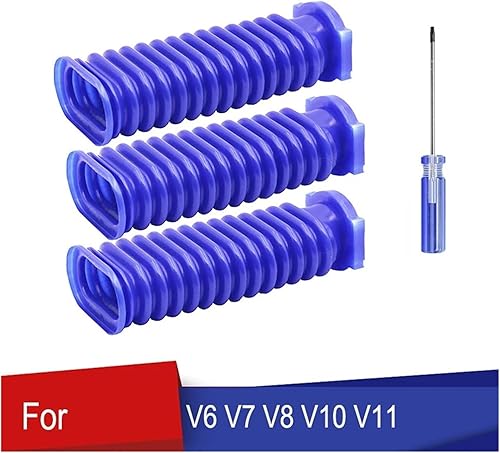 Tuyau bleu. Compatible for Dyson. V6 V7 V8 V10 V11 rouleau de velours doux tuyau d'aspiration pièce de rechange accessoires d'aspirateur de nettoyage à domicile (Color : 3pcs) - Nail Gallerys