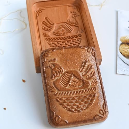Moules à biscuits en bois sculptés en forme de fleur de lapin pour la pâtisserie, tampons de gaufrage pour Pâques, Thanksgiving, Noël, cuisine, bricolage et réunions de famille - Nail Gallerys