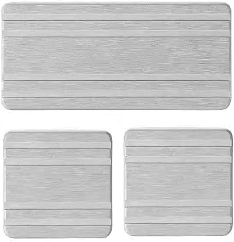 Lot de 3 plateaux en diatomite absorbant l'eau, antidérapants et absorbants à séchage rapide, pour cuisine, salle de bain (gris foncé) - Nail Gallerys