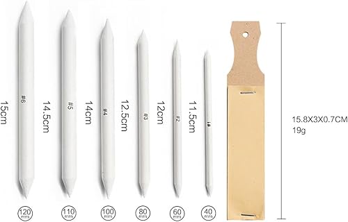Visxcnu 13Pièces Estompeur Dessin Set,Affûteuses en Papier Abrasif, Stylos Mélangeurs, Estompe Papier Dessin, Estompe Papier Dessin, Mélangeurs,estompes pour Dessin, Croquis, Artiste, Bricolage - Nail Gallerys