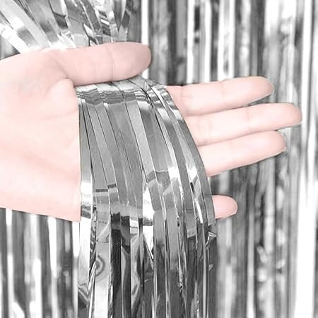 XunHe 5 Pièces Rideau Métallique De Frange, Rideau Paillette en Aluminium Doré, 1 x 2 M, Décoration de Fête - Nail Gallerys