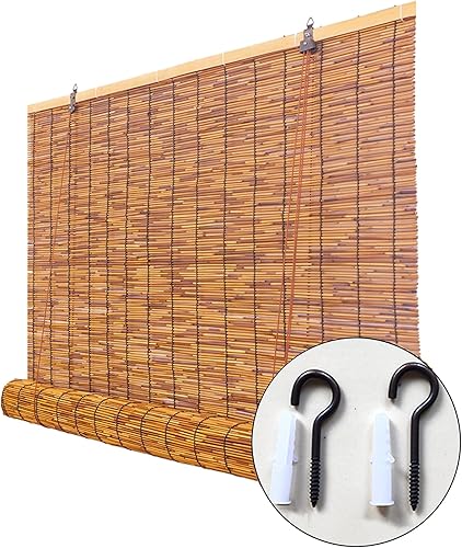 LLPEIJIE026 Store Enrouleur Bambou,Rideau De Roseau,Tissés À La Main,Store en Bambou Exterieur,Store Venitien,Rideau de Paille,Stores Opaques,avec Levage,Personnalisable (100x180cm(39x71in)) - Nail Gallerys