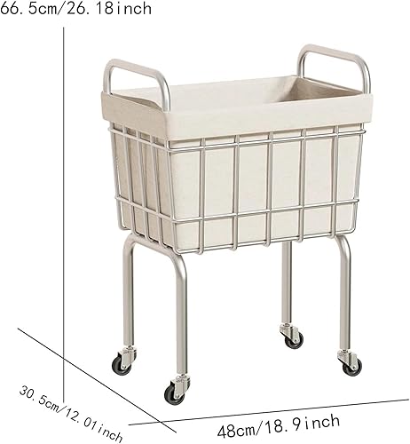 perfk Panier à linge sale, panier à linge multifonction, à sur roulettes avec poignées pour salle de bain, chambre à coucher, maison - Nail Gallerys