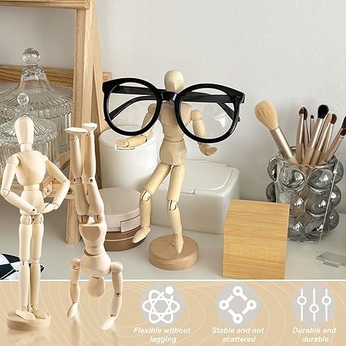 Sporgo Lot de 2 mannequins articulés : 20 cm de haut Mannequin en bois flexible mannequin à dessin réglable pour peintures, croquis, accessoires de photographie, travaux manuels, décorations - Nail Gallerys