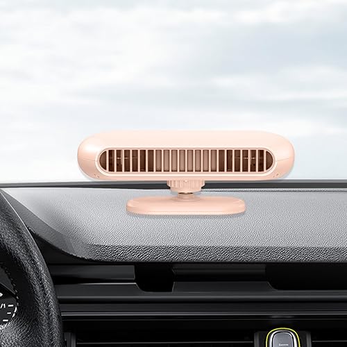 JISADER Rafraîchisseur d'air pour Voiture, Ventilateur de Véhicule Compact et Puissant, Rotation à 360 Degrés, Rose - Nail Gallerys