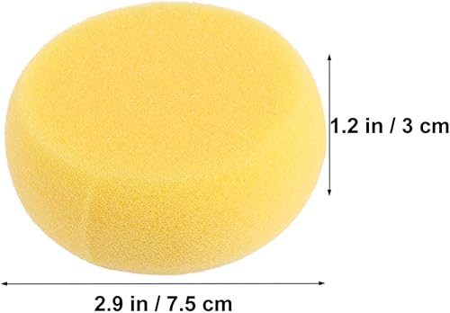 HEALLILY 12 Pièces Ronde Synthétique Aquarelle Artiste Éponges Éponges Rondes Jaune Peinture Éponges pour Art & Artisanat Poterie d'argile De Nettoyage Céramique Mur - Nail Gallerys