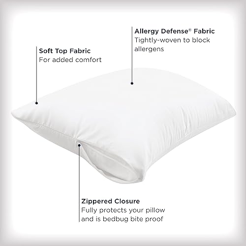 Aller-Ease Maximum Allergy Protège-Oreiller King Size Polyester Nylon Blanc - Nail Gallerys