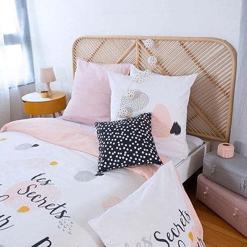 Housse de Couette 240x260 + 2 taies d'oreiller 63x63 Coton Secrets - Nail Gallerys