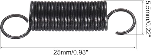 QUARKZMAN Micro-ondes Four Porte Ressort Universel Loquet Ressort Aluminium 7x25MM Compatible pour Four Réchaud Gamme Noir 4pcs - Nail Gallerys