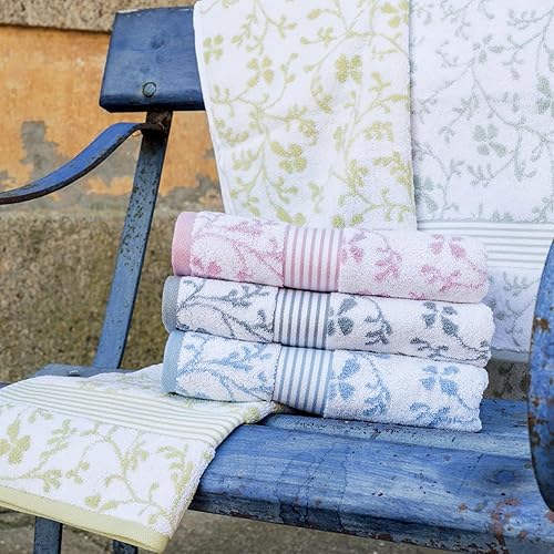 Linnea Serviette invité 33x33 cm Vintage Floral Beige 550 g/m2 - Nail Gallerys