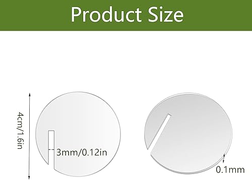 Hezhou 30 Pcs Marqueurs pour Boissons Acrylique Cercle Boisson Étiquettes Fête Boisson Étiquette 4 cm Décorations de Verres à Vin, Cocktails, Champagne, étiquettes d'identification (40mm) - Nail Gallerys