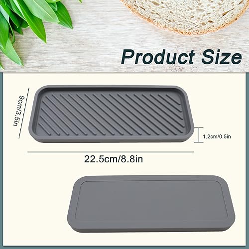 Modixun Lot de 2 Porte-éponges en Silicone épais pour évier de Cuisine, de Salle de Bain - Organiseur pour éponge, Distributeur de Savon, Brosse à récurer, Blanc - Nail Gallerys