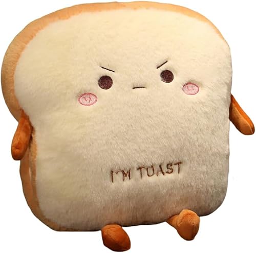 YUSSEQDD Peluche Toast pain oreiller Simulation doux Kawaii chauffe-mains décoration sieste coussin canapé décor garçons filles jouets anniversaire, Mignonne - Nail Gallerys