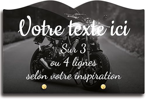 OCAP-FUNERAIRE.COM Plaque funéraire Livre Personnalisable en plexi Motif Moto 01, différentes Tailles, épaisseur 6mm, personnalisée sur Plusieurs Lignes 30x20 cm - Nail Gallerys