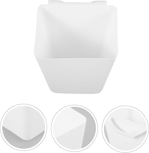 VALICLUD Seau de rangement tasse de rangement pour chariot bacs à rangement pendaison panier courses chariots de courses outil z panier panier suspendu corbeille Plastique blanche - Nail Gallerys