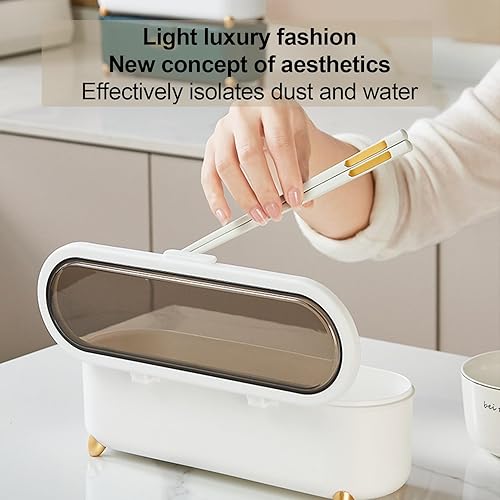 FLAVAS Organisation des cuillères à Baguettes - Conteneur de boîte de Rangement de Baguettes de cuillère - Boîte de Rangement de Baguettes réutilisables, conteneur pour Table à Manger de Cuisine - Nail Gallerys