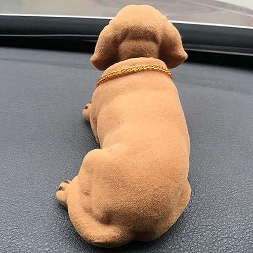 Teckel à tête mobile, chien à tête tremblante pour voiture - Teckel secouant la tête jouet tableau de bord décor |Figurine de chien, ornement de bureau pour chambre à coucher, amoureux des chiens, pr - Nail Gallerys