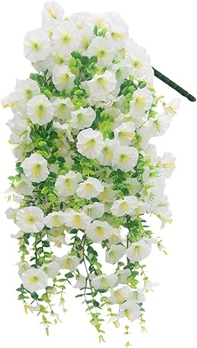 Fleurs Artificielles Suspendues Pétunias 75CM Pots Extérieure Intérieure Decoration Guirlande Vigne Faux UV Artificielle Rouge pour Maison Hôtel Bureau Mariage Jardin Artisanat Art Déco - Nail Gallerys