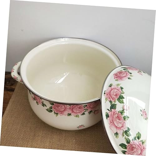 BIUDECO Pot Émaillé Pratique Pour Soupes Et Plats Maison Casserole à Fond Plat Pour Pâtes Et Fruits De Mer Résistante Aux Hautes Températures Idéale Pour Cuisine Familiale - Nail Gallerys