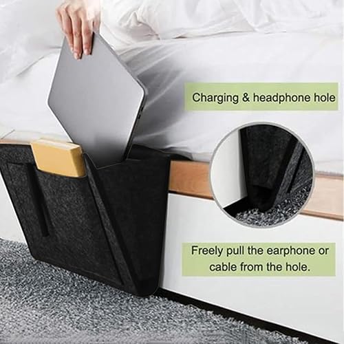 Organiseur de rangement à côté du lit, sac de rangement compact à côté du lit avec poches | Sac de rangement suspendu, poche pour - Nail Gallerys