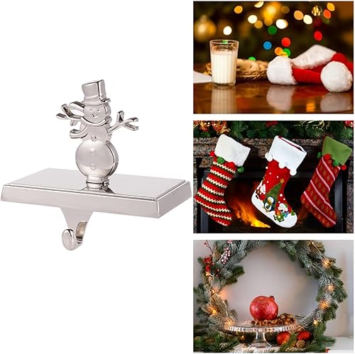 CWOQOCW Supports de chaussettes de Noël, crochets d'étagère de cheminée, pinces pour décoration de fête de Noël, sacs à main à suspendre (bonhomme de neige) - Nail Gallerys