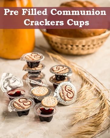 Mmeyou Paquets hostie de communion et gobelet de vin pré-rempli pour communion - Mmeyou pain azyme avec jus de raisins rouge - Kit de communion emballé tout-en-un. (Quantité 100) - Nail Gallerys