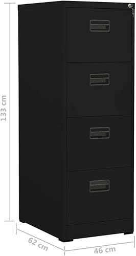 vidaXL Classeur Armoire à Dossiers Armoire de Classement Stockage de Fichiers Meuble de Classement Bureau Intérieur Blanc 46x62x102,5 cm Acier - Nail Gallerys