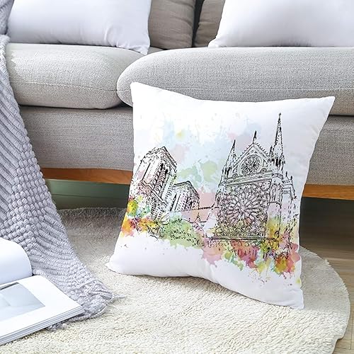 Epinki Taies d'oreillers 45x45, Housse de Coussins Construire la Nuit Taie d'oreiller pour Canape en Polyester, Gris Or - Nail Gallerys