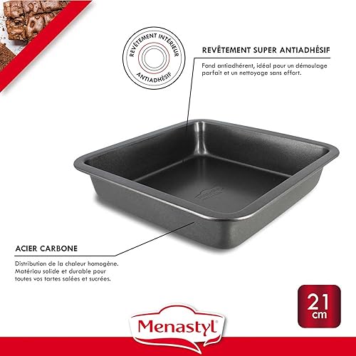 MENASTYL - Plaque à four amandine 38x27cm en acier carbone anti-adhésif - 6020745 - Nail Gallerys