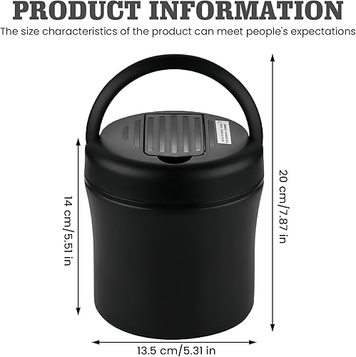 Thermos Alimentaire Chaud, Boîte Alimentaire Isotherme 1200ml, Lunch Box Inox en Acier Inoxydable avec Cuillère et Poignée, Boite Isotherme Repas Chaud pour Ecole Bureau Camping et Pique Nique Noir - Nail Gallerys